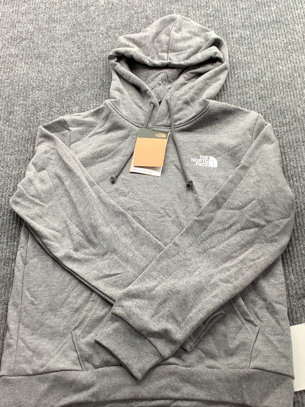 The North Face Women's Gray Pullover Hoodie with Logo